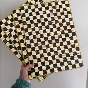 MacKenzie-Childs Courtly Check Cork Back Placemats, Set Of 4